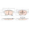 Conjunto de 4 pastilhas de freio TRW GDB2092