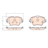Conjunto de 4 pastilhas de freio TRW GDB2098