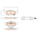 Conjunto de 4 pastilhas de freio TRW GDB2099