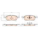 Conjunto de 4 pastilhas de freio TRW GDB2100