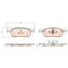 Conjunto de 4 pastilhas de freio TRW GDB2100