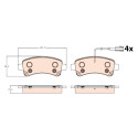 Conjunto de 4 pastilhas de freio TRW GDB2106