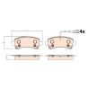 Conjunto de 4 pastilhas de freio TRW GDB2106