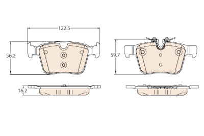 Conjunto de 4 pastilhas de freio TRW GDB2110