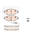Conjunto de 4 pastilhas de freio TRW GDB2114