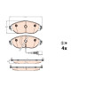 Conjunto de 4 pastilhas de freio TRW GDB2114