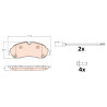 Conjunto de 4 pastilhas de freio TRW GDB2117