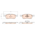 Conjunto de 4 pastilhas de freio TRW GDB2119