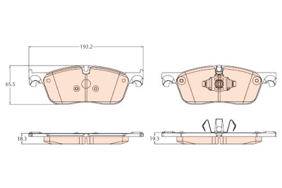 Conjunto de 4 pastilhas de freio TRW GDB2119