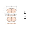 Conjunto de 4 pastilhas de freio TRW GDB2121