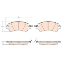 Conjunto de 4 pastilhas de freio TRW GDB2122