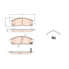 Conjunto de 4 pastilhas de freio TRW GDB2124