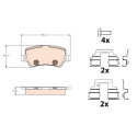 Conjunto de 4 pastilhas de freio TRW GDB2125