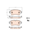Conjunto de 4 pastilhas de freio TRW GDB2132