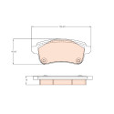Conjunto de 4 pastilhas de freio TRW GDB2136