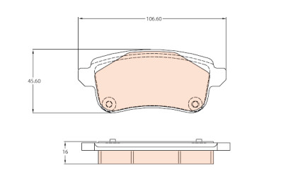 Conjunto de 4 pastilhas de freio TRW GDB2136