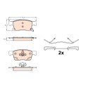 Conjunto de 4 pastilhas de freio TRW GDB2139
