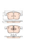 Conjunto de 4 pastilhas de freio TRW GDB2145