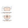 Conjunto de 4 pastilhas de freio TRW GDB2146