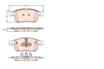 Conjunto de 4 pastilhas de freio TRW GDB2146
