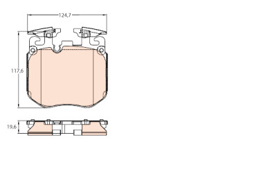 Conjunto de 4 pastilhas de freio TRW GDB2147