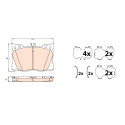 Conjunto de 4 pastilhas de freio TRW GDB2150