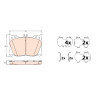 Conjunto de 4 pastilhas de freio TRW GDB2150