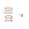 Conjunto de 4 pastilhas de freio TRW GDB2151