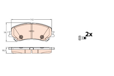 Conjunto de 4 pastilhas de freio TRW GDB2152