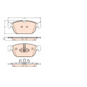 Conjunto de 4 pastilhas de freio TRW GDB2153
