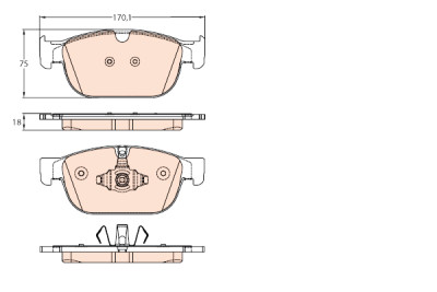 Conjunto de 4 pastilhas de freio TRW GDB2153