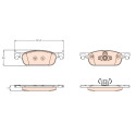 Conjunto de 4 pastilhas de freio TRW GDB2157