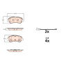 Conjunto de 4 pastilhas de freio TRW GDB2161