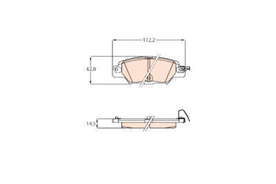 Conjunto de 4 pastilhas de freio TRW GDB2163