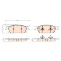 Conjunto de 4 pastilhas de freio TRW GDB2167