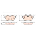 Conjunto de 4 pastilhas de freio TRW GDB2168