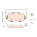 Conjunto de 4 pastilhas de freio TRW GDB2175