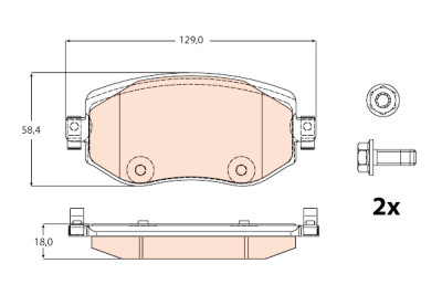Conjunto de 4 pastilhas de freio TRW GDB2175