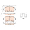 Conjunto de 4 pastilhas de freio TRW GDB2180