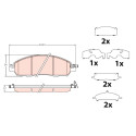 Conjunto de 4 pastilhas de freio TRW GDB2182