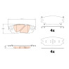 Conjunto de 4 pastilhas de freio TRW GDB2183