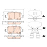 Conjunto de 4 pastilhas de freio TRW GDB2184
