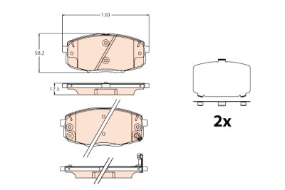 Conjunto de 4 pastilhas de freio TRW GDB2192