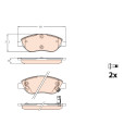 Conjunto de 4 pastilhas de freio TRW GDB2228