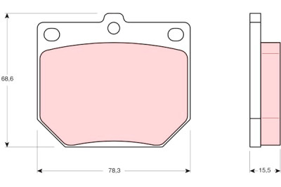 Conjunto de 4 pastilhas de freio TRW GDB232