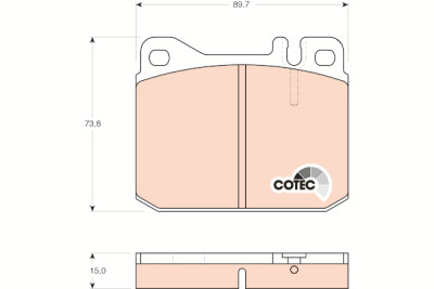 Conjunto de 4 pastilhas de freio COTEC TRW GDB242