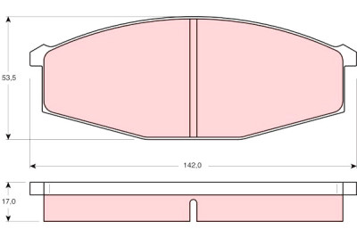 Conjunto de 4 pastilhas de freio TRW GDB251