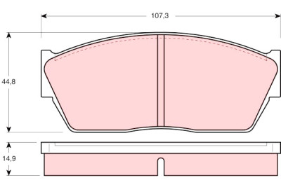 Conjunto de 4 pastilhas de freio TRW GDB284
