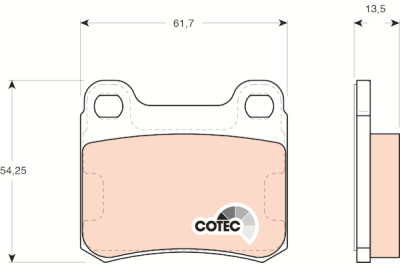 Conjunto de 4 pastilhas de freio COTEC TRW GDB294