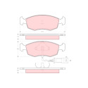 Conjunto de 4 pastilhas de freio TRW GDB301